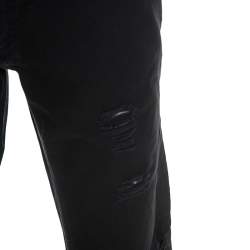 Pre Owned Dolce & Gabbana Black Distressed Denim Jeans XL