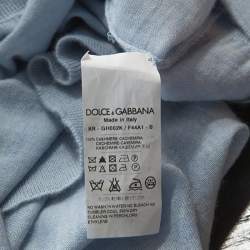 Pre Owned Dolce & Gabbana Light Blue Cashmere Sweater M