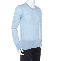 Pre Owned Dolce & Gabbana Light Blue Cashmere Sweater M
