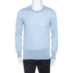 Pre Owned Dolce & Gabbana Light Blue Cashmere Sweater M