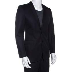 Pre Owned Dolce & Gabbana Black Cotton Two Buttoned Blazer S