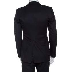 Pre Owned Dolce & Gabbana Black Cotton Two Buttoned Blazer S