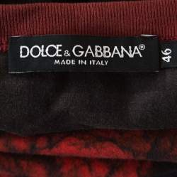 Pre Owned Dolce & Gabbana Multicolor Erupting Volcano Print Cotton T-Shirt S