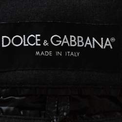 Pre Owned Dolce & Gabbana Black Nylon Zip Front Hooded Jacket XS