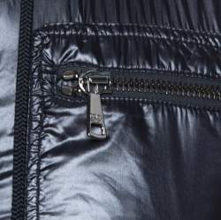 Pre Owned Dolce & Gabbana Black Nylon Zip Front Hooded Jacket XS
