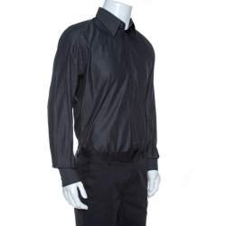 مملوكة مسبقًا Dolce & Gabbana Grey Chambray Cotton Tailored Fit Shirt XL