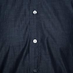 مملوكة مسبقًا Dolce & Gabbana Grey Chambray Cotton Tailored Fit Shirt XL