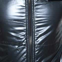 Pre Owned Dolce & Gabbana Grey Nylon Sleeveless Quilted Jacket XS