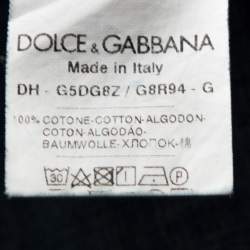 Pre Owned قميص دولتشي أند غابانا رقعة Customised  دينم إنديغو ذهبي M