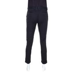 مملوكة مسبقًا بنطلون دولتشي أند غابانا حواف مطرزة قطن أسود M