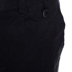 مملوكة مسبقًا بنطلون دولتشي أند غابانا حواف مطرزة قطن أسود M