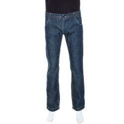 Pre Owned بنطلون جينز أرجل مستقيمة دنيم أزرق M