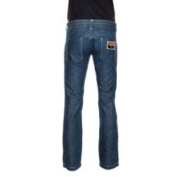 Pre Owned بنطلون جينز أرجل مستقيمة دنيم أزرق M