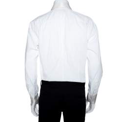 مملوكة مسبقًا Dolce & Gabbana Martini Off White Cotton Silk Button Front Shirt S