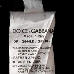 مملوكة مسبقًا Dolce & Gabbana 14 Gold Black Distressed Denim Straight Jeans S