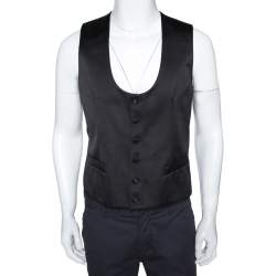 Pre Owned طقم بليزر وصدرية دولتشي آند غابانا مارتيني حرير أحمر مقاس صغير (سمول)