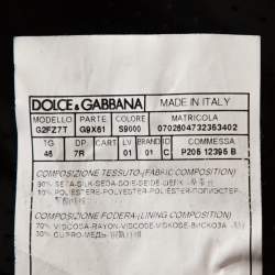 Pre Owned طقم بليزر وصدرية دولتشي آند غابانا مارتيني حرير أحمر مقاس صغير (سمول)