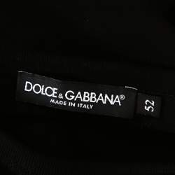 مملوكة مسبقًا Dolce & Gabbana Black Cotton Logo Applique T-Shirt XL