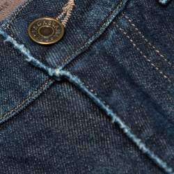 Pre Owned بنطلون جينز دولتشي آند غابانا جينز أزرق نيلي باهت مقاس صغير (سمول)