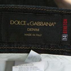Pre Owned بنطلون جينز دولتشي آند غابانا جينز أزرق نيلي باهت مقاس صغير (سمول)
