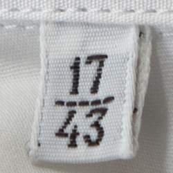 مملوكة مسبقًا تي شيرت دولتشي أند غابانا قطن أبيض حلية فراشة بأزرار أمامية كبير جدًا جدًا (إكس إكس لارج)