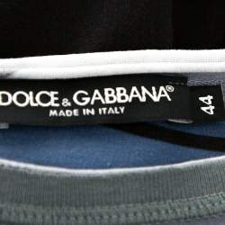 Pre Owned Dolce & Gabbana Multicolor Cotton Cowboy Print T Shirt XS