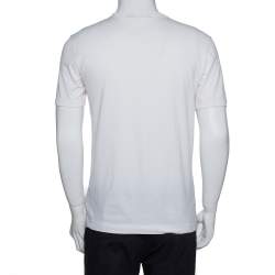 Pre Owned تي شيرت دولتشي أند غابانا مزين باتش كاوبوي قطن كريمي مقاس وسط (ميديوم)