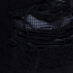 Pre Owned Dolce & Gabbana 14 Black Distressed Denim Pant Detail Jeans L