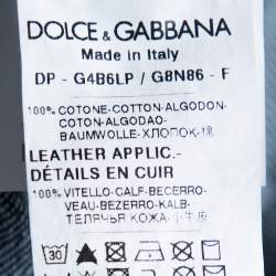Pre Owned Dolce & Gabbana 14 Indigo Light Washed Denim Distressed Jeans L