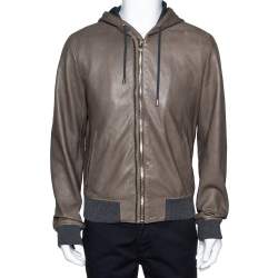 Dolce & Gabbana Monogram Zip-up Jacket in Brown for Men