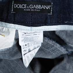 Pre Owned بنطلون جينز دولتشي أند غابانا قصه 14 غولد دنيم مغسول متوسط أزرق مقاس وسط (ميديوم)
