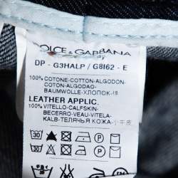Pre Owned بنطلون جينز دولتشي أند غابانا قصه 14 غولد دنيم مغسول متوسط أزرق مقاس وسط (ميديوم)
