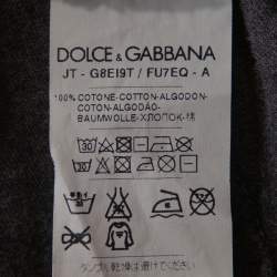 مملوكة مسبقًا Dolce & Gabbana Grey Cotton Round Neck T-Shirt S