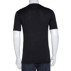 مملوكة مسبقًا Dolce & Gabbana Black Cotton Round Neck T-Shirt M