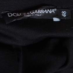مملوكة مسبقًا Dolce & Gabbana Black Cotton Round Neck T-Shirt M