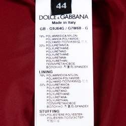 Pre Owned Dolce & Gabbana Red Hooded Puffer Jacket XS