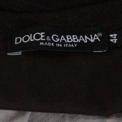 Pre Owned Dolce & Gabbana Charcoal Grey James Dean Print Cotton T-Shirt XS
