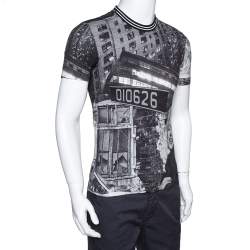 Pre Owned Dolce & Gabbana Grey Marilyn Monroe Print Cotton T-Shirt XS