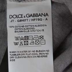 Pre Owned تي شيرت دولتشي أند غابانا مطبوع كونغ قطن رصاصي و أخضر داكن مقاس صغير جداًُ (اكس سمول)
