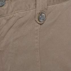 Pre Owned Dolce & Gabbana  Light Brown Distressed Cotton Cargo Pants S