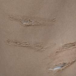 Pre Owned Dolce & Gabbana  Light Brown Distressed Cotton Cargo Pants S
