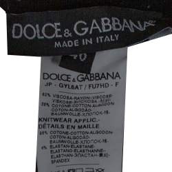 Pre Owned بنطلون رياضي دولتشي أند غابانا مزين شريط شعار الماركة جيرسيه أزرق مقاس صغير (سمول)