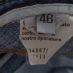 مملوكة مسبقًا Dolce & Gabbana Blue Medium Wash Denim Distressed Jeans S