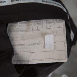 مملوكة مسبقًا Dolce & Gabbana Black Pinstriped Wool Tailored Pants XS