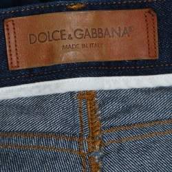 Pre Owned بنطلون جينز دولتشي أند غابانا 14 غولد دينم أزرق قصة مستقيمة مقاس إكس لارج - كبير جدًا
