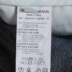 Pre Owned بنطلون جينز دولتشي أند غابانا 14 غولد دينم أزرق قصة مستقيمة مقاس إكس لارج - كبير جدًا