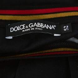 Pre Owned تي شيرت دولتشي أند غابانا قطن أسود هيرالديك برقبة مستديرة مقاس كبير جدًا - إكس لارج