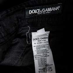 Pre Owned Dolce & Gabbana Black Cotton Cropped Cargo Pants XL
