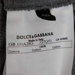 Pre Owned هودي دولتشي أند غابانا أكمام قصيرة إيطاليا 39 قطن ميلان رمادي كبير