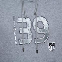 Pre Owned هودي دولتشي أند غابانا أكمام قصيرة إيطاليا 39 قطن ميلان رمادي كبير